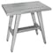 Homeroots 18" X 18" Gray Solid Wood Rectangular Shower Bench 383380 - alternate 1