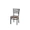 Bfm Seating Lima Ladder Back Chair - Farm House Relic Seat - Steel Frame - Sand Black Finish 2160CFHR-SB - alternate 1