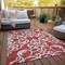 Homeroots 8' X 10' Red And Ivory Damask Washable Indoor Outdoor Area Rug 614458 - alternate 6