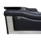 Homeroots 73in Black And Silver Genuine Leather Love Seat 329714 - alternate 5