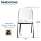 Leisuremod Tule Fabric Dining Side Chair with Powder-Coated Steel Frame, Black/White TCBL18W - alternate 9