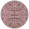 Homeroots 8' Brown And Pink Round Animal Print Washable Indoor Outdoor Area Rug 600668 - alternate 8