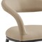 Homeroots 30" Beige and Black Faux Leather and Iron Low Back Bar Height Bar Chair 569187 - alternate 9