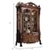 Homeroots 20in X 51in X 89in Cherry Oak Wood Poly Resin Glass Curio Cabinet 347004 - alternate 3