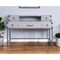 Homeroots 54" Gray Wood Writing Desk With Five Drawers 491383 - alternate 5