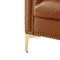 Homeroots 85" Camel Faux Leather Manufactured Wood Sofa 543961 - alternate 10