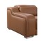 Homeroots 103" Chestnut Italian Leather Reclining USB Sofa 632888 - alternate 7
