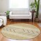 Homeroots 8' Gold Taupe And Beige Round Southwestern Washable Indoor Outdoor Area Rug 613905 - alternate 6