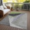 Homeroots 3' X 5' Sage Green And Charcoal Abstract Washable Indoor Outdoor Area Rug 582884 - alternate 7
