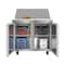 Koolmore 36 in. 2 Door Refrigerated Mega Sandwich Prep Table, 15 Pan Capacity and 11  Cu. Ft. of Storage KM-MPTR36-2D - alternate 7
