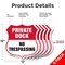 Signmission Private Dock Shield Sign No Trespassing, 12 inch X 12 inch, Aluminum Metal Sign, 5PK SHI-A-5Pack-12-434 - alternate 6