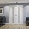Sartodoors Sliding Double Pocket Doors 48 x 80 inches, BASIC 4906 White with Black Glass, Kit Rail Hardware ,  BASIC4906DP-WS-48 - alternate 3