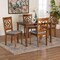 Baxton Studio Renaud Modern Grey and Walnut Brown Wood 5-Piece Dining Set 254-9876-8959-ZORO - alternate 9