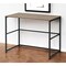 Homeroots 40" Taupe and Black Wood and Metal Sled Computer Desk 489832 - alternate 4