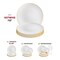 Smarty Had A Party 7.5" White with Gold Rim Organic Round Disposable Plastic Appetizer/Salad Plates (120 Plates), 120PK 937WHG-CASE - alternate 10