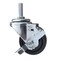 Service Caster 3 Inch Soft Rubber Wheel Swivel 12mm Threaded Stem Caster with Brake SCC SCC-TS20S314-SRS-TLB-M1215 - alternate 1