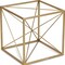 Homeroots 8" Gold Metal Abstract Geo Cube Sculpture 483221 - alternate 8