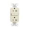 Eaton Wiring Devices Eaton Tamper-Resistant GFCI Receptacle, 125 V, 20 A, NEMA: NEMA 5-20R, Back, Side Wiring, Light Almond TRGF20LA - alternate 1