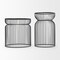 Homeroots Set of Two Clear and Black Tempered Glass and Metal Wire Round Drum End Tables, 2PK 605375 - alternate 8
