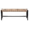 Bali & Pari Prita Paper Loom Bench with Mahogany Wood Frame, Black 264-14459-ZORO - alternate 7