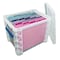 Super Stacker File Box, Clear with Blue Handles 36872 - alternate 5