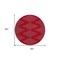 Homeroots 8' Red And Gray Round Geometric Washable Indoor Outdoor Area Rug 598784 - alternate 7