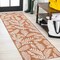Jonathan Y Nevis Palm Frond Orange/Cream 2 ft. x 10 ft. Indoor/Outdoor Runner Rug SMB119E-210 - alternate 1