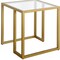Homeroots 22" Brass And Clear Glass And Steel Square End Table 543846 - alternate 6