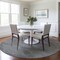Homeroots 8' Charcoal And Silver Round Geometric Washable Indoor Outdoor Area Rug 598546 - alternate 8