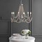 Jonathan Y Rustica 6-Light 27" Adjustable Greige Metal/Wood Bead LED Chandelier, Grey/Natural JYL9060A - alternate 10