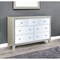 Homeroots 63" Champagne Solid and Manufactured Wood Mirrored Seven Drawer Triple Dresser 486521 - alternate 4