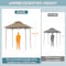 Sunjoy 8ft x 5ft Double Roof Beige Pop up Grill Gazebo with Portable Bag and Remote Control Light A103006110 - alternate 5