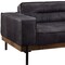 Homeroots 96" Ebony Top Grain Leather Sofa With Black Legs 491325 - alternate 6