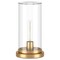 Homeroots 13" Brass Metal Table Lamp With Clear Cylinder Shade 546135 - alternate 4