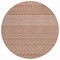 Homeroots 8' Orange And Ivory Round Chevron Washable Indoor Outdoor Area Rug 612288 - alternate 8