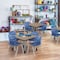 Regency Square Kee Mobile Adjustable Classroom Table W/ 4 Andy Chairs, 36 in W, 36 in L, Noble Oak TB3636NOAPCGY45NV - alternate 7