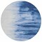 Homeroots 8' Navy Blue And Ivory Round Abstract Washable Indoor Outdoor Area Rug 601226 - alternate 9