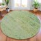 Homeroots 8' Artichoke Green And Ivory Round Abstract Washable Indoor Outdoor Area Rug 631583 - alternate 4