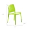 Homeroots Set of Four Green Heavy Duty Plastic Outdoor Stacking Dining Chairs, 4PK 565213 - alternate 7
