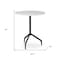 Homeroots 23" White and Black Stone and Metal Tray Table 605379 - alternate 2