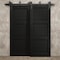 Sartodoors Sliding Closet Barn Bypass Doors 60 x 80 inches, Ego 5010 Painted Black Oak, Modern 6.6ft Rails Ha EGO5010BBB-CHK-60 - alternate 4