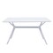 Homeroots 47" White Wood and Heavy Duty Plastic Trestle Base Dining Table 555180 - alternate 1