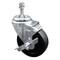 Service Caster 4 Inch SS Soft Rubber Wheel Swivel 10mm Threaded Stem Caster with Brake SCC SCC-SSTS20S414-SRS-TLB-M1015 - alternate 1
