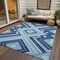 Homeroots 10' X 14' Navy Blue Aqua And Ivory Tribal Washable Indoor Outdoor Area Rug 598141 - alternate 8