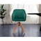 Homeroots Tufted Green and Natural Upholstered Velvet Dining Arm Chair 521186 - alternate 1