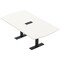Skutchi Designs 6ft Arc Rectangle Conference Table With Power | Harmony Series | 6 Person Meeting Room Table HAR-AREC-48X72-T.BK-W960-EBLK - alternate 1
