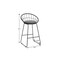 Homeroots Set of Two 26" Gray and Black Fabric and Metal Low Back Counter Height Bar Chairs, 2PK 555115 - alternate 6