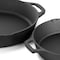 Megachef 13 Piece Cast Iron Skillet Set with Tempered Glass Lids and Silicone Holders MCCI-7400 - alternate 7