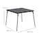 Flash Furniture Square Folding Table, Foam, Medium Density Fiberboard, Metal, Plastic, Vinyl Top, Black JB-2-GG - alternate 14