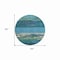 Homeroots 8' Teal Blue Round Abstract Washable Indoor Outdoor Area Rug 608755 - alternate 7